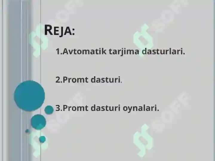 Tarjimon dasturlari 2