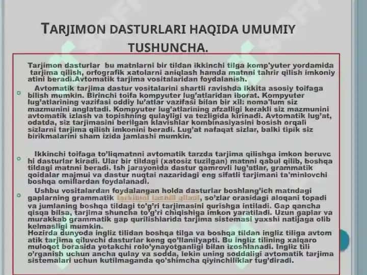 Tarjimon dasturlari 3