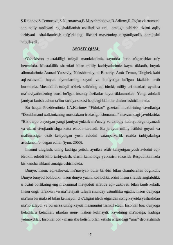 Maktabgacha ta‟limda aqliy tarbiya 5