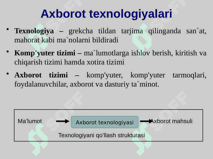 Axborotni saqlash, saralash va qidirish texnologiyasi. Tibbiyot axborot tizimlari. MS Access dasturiy ta’minotidan foydalanish 7