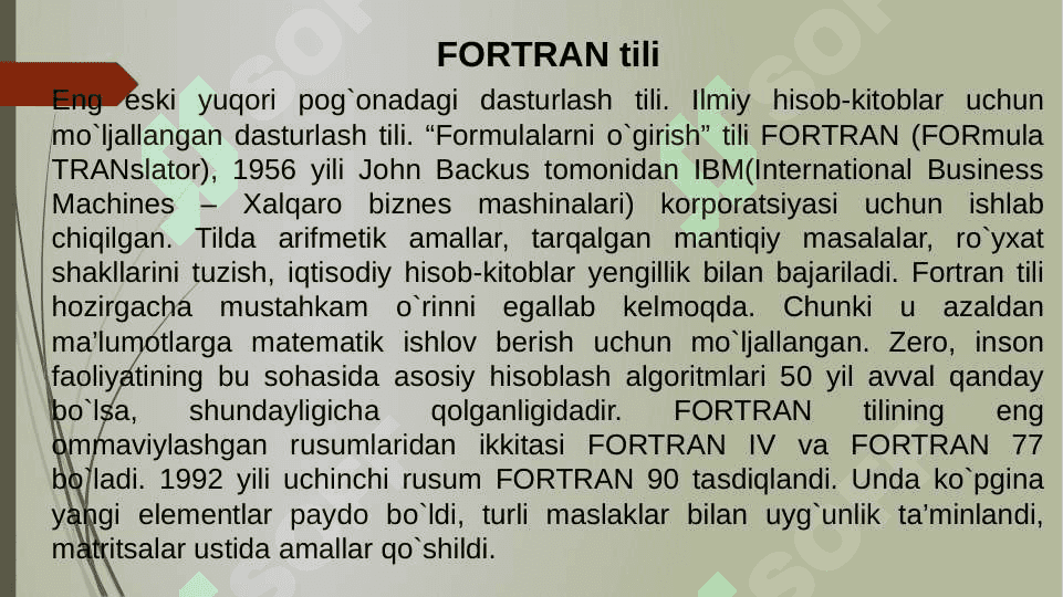 Dasturlash asoslari. Algoritmni tasvirlash usullari 4