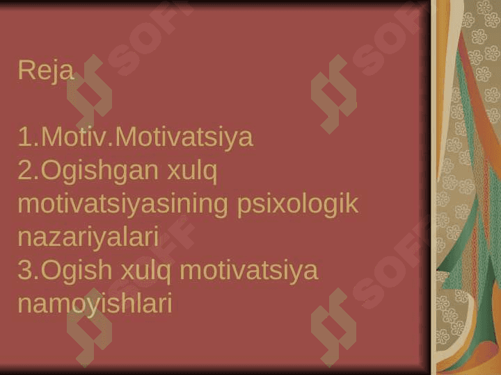 Og`ishgan xulq  motivatsiyasi 2