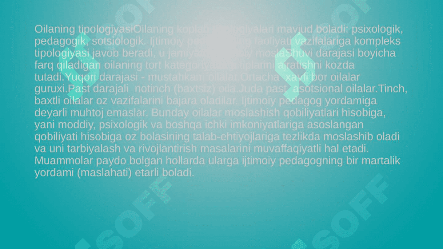 Oila va bolalar, ota onasiz qolgan bolalar bilan ijtimoiy pedagogik faoliyat deviatsiya  ijtimoiy pedogogik muammo sifatida jinoyatchilik hulqi vujudga kelish shakli 3