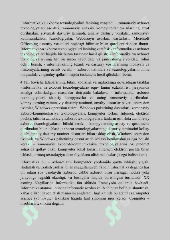 KASBIY FAOLIYATDA ZAMONAVIY AXBOROT￾KOMMUNIKATSIYA TEXNALOGIYALARDAN FOYDALANISH 3