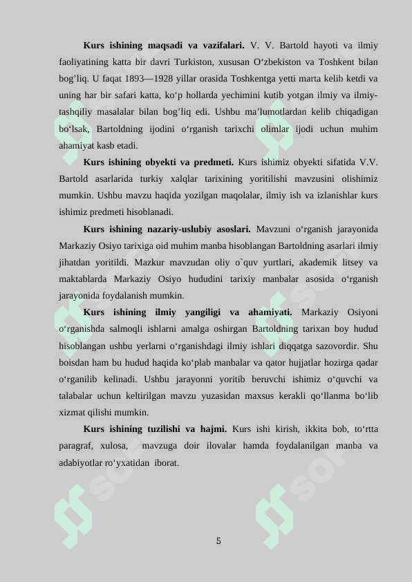 MARKAZIY OSIYO XALQLARINING MANBASHUNOSLIGI FANIDAN 5