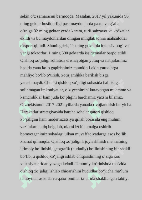 Mustaqillik yillarida qishloq xo'jaligi va sanoat sohasidagi o'zgarishlar 3