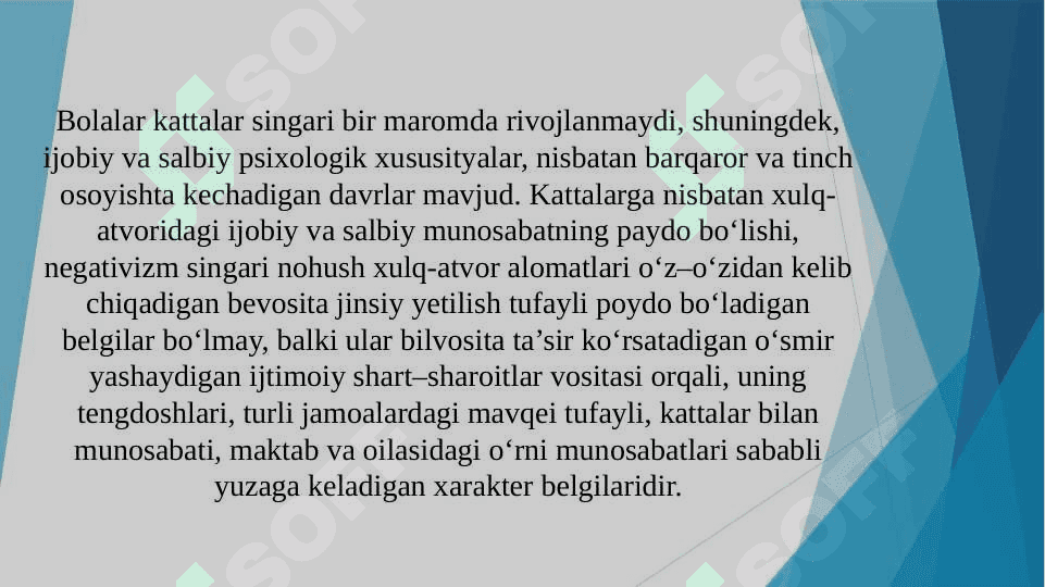 Ijtimoiy pedagogikada me`yordan chekingan o'smirlar bilan olib boriladigan ish shakllari, metodlari va vositalari 8