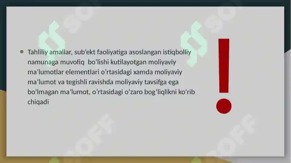 Tahliliy amallar (auditda tahliliy amallar) 5
