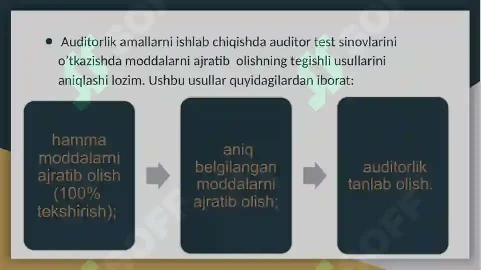 Tahliliy amallar (auditda tahliliy amallar) 6