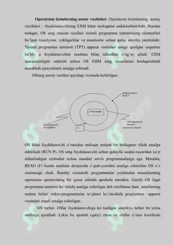 Operatsion tizimlarning asosiy vazifalari va ularning turlari 2