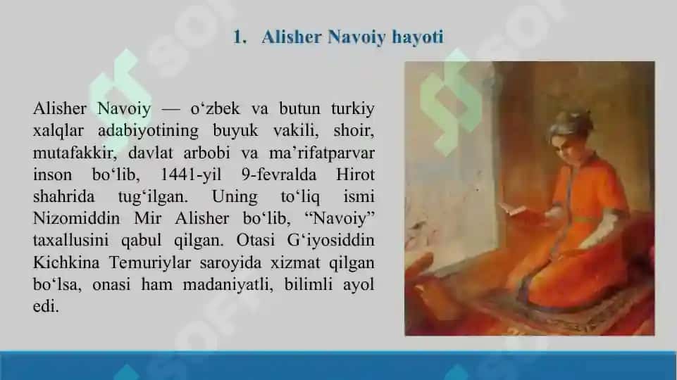 Alisher Navoiy. Taqdimot 10 bet. 2
