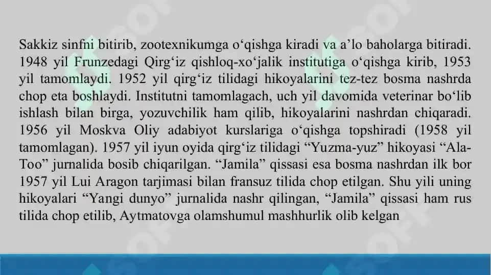 Chingiz Aytmatov ,,Asrga tatigulik kun’’ asari badiiy tahlili. Taqdimot 13 bet. 3