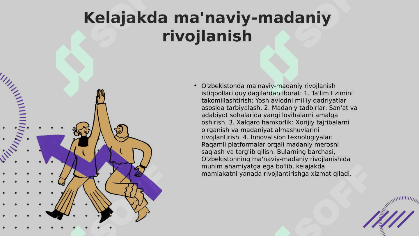 MUSTAQILLIK YILLARIDA O'ZBEKISTONNING MA'NAVIY-MADANIY TARAQQIYOTI 8