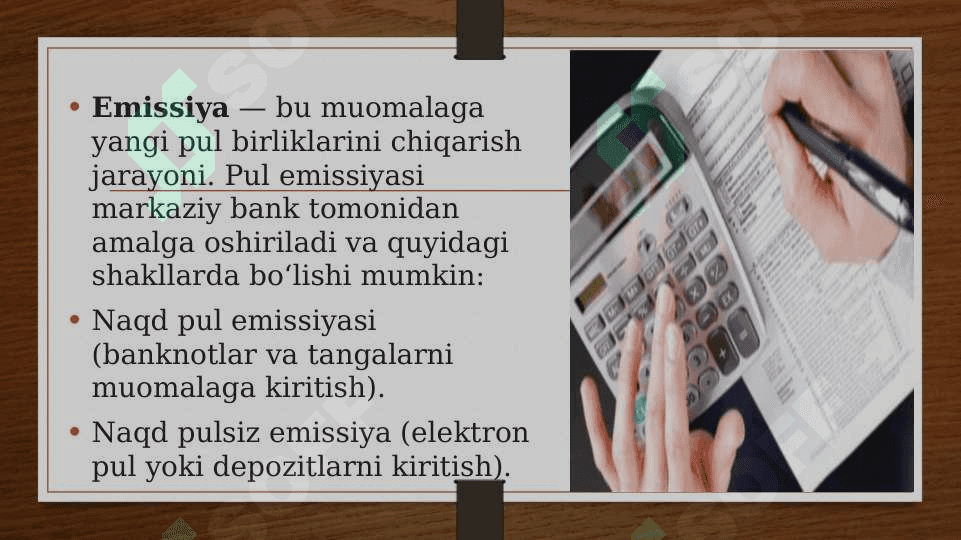 Emissiya kassa operatsiyalarini amalga oshirish tartibi 3