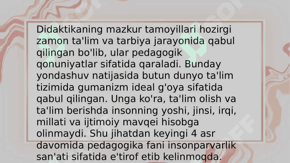 Boshlangʻich taʼlim didaktikasining  mazmuni va mohiyati 4