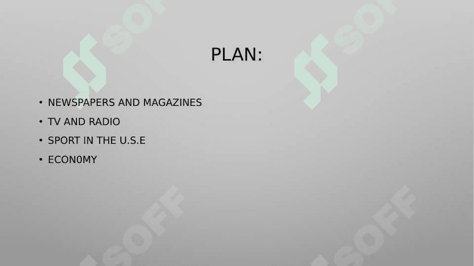 Mass media , Econmy and sport in the U.S.E 2