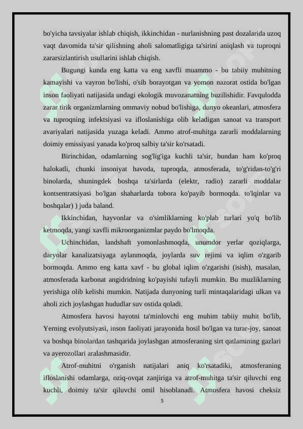 Ekologik muammolar 4