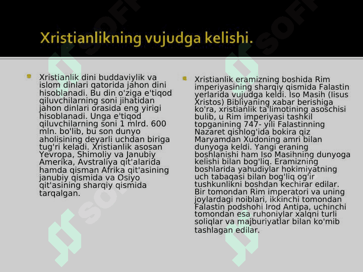 Xristianlik dinining vujudga kelishi 2