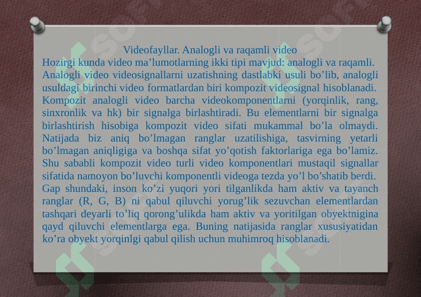 Tovush video kliplar va animatsiyalar bilan ishlash 8