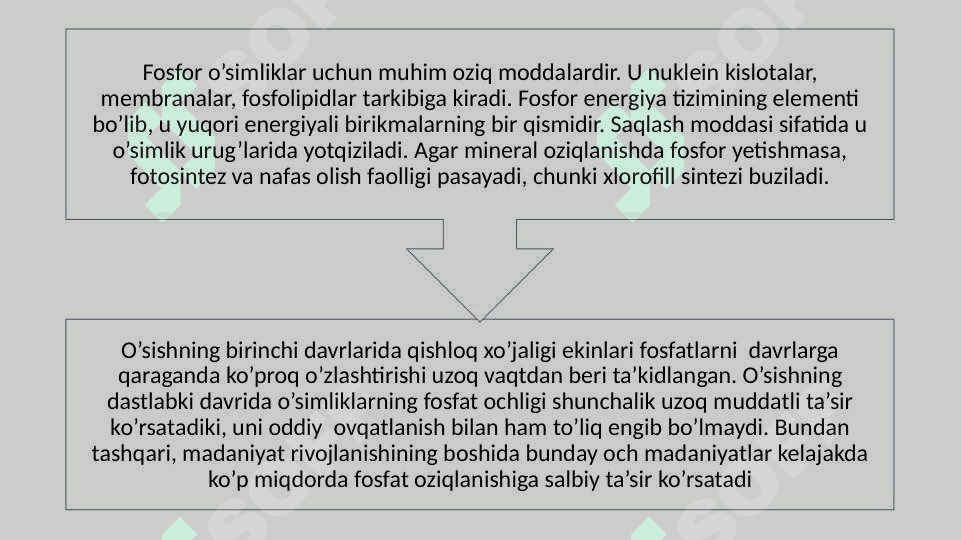 Fosforli moddalar va energiya almashinuvidagi ahamiyati 5