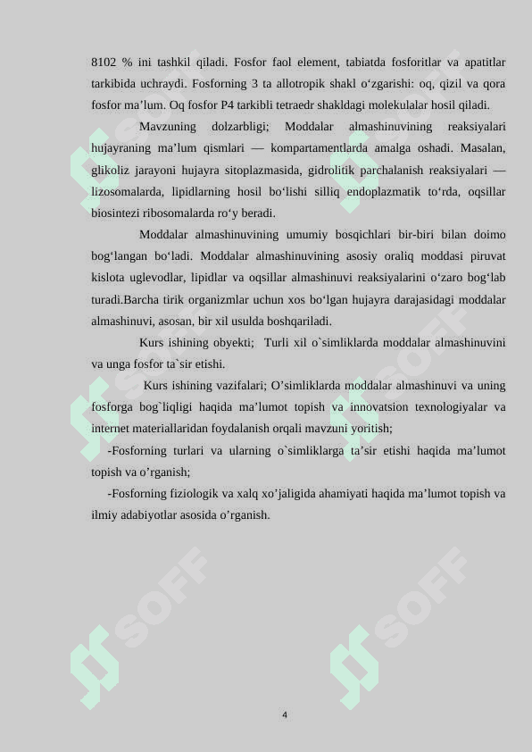 Fosforli moddalar va energiya almashinuvidagi ahamiyati 4