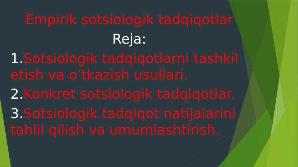 Empirik sotsiologik tadqiqotlar