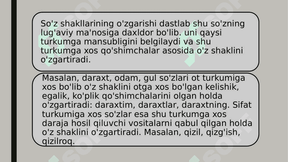 Grammatika va uning qismlari. Morfologiya haqida umumiy ma’lumot 5