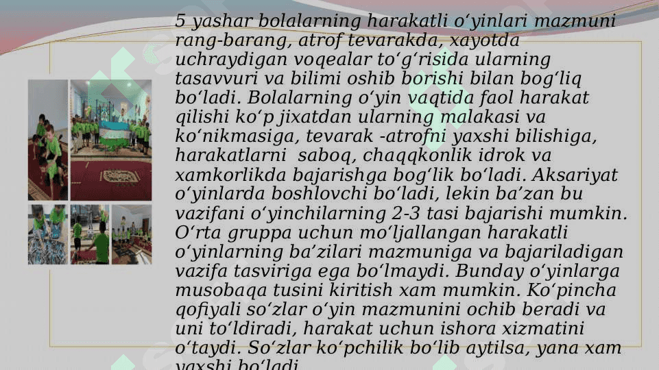 Harakatli vazifalar va bajarish holatlari 6