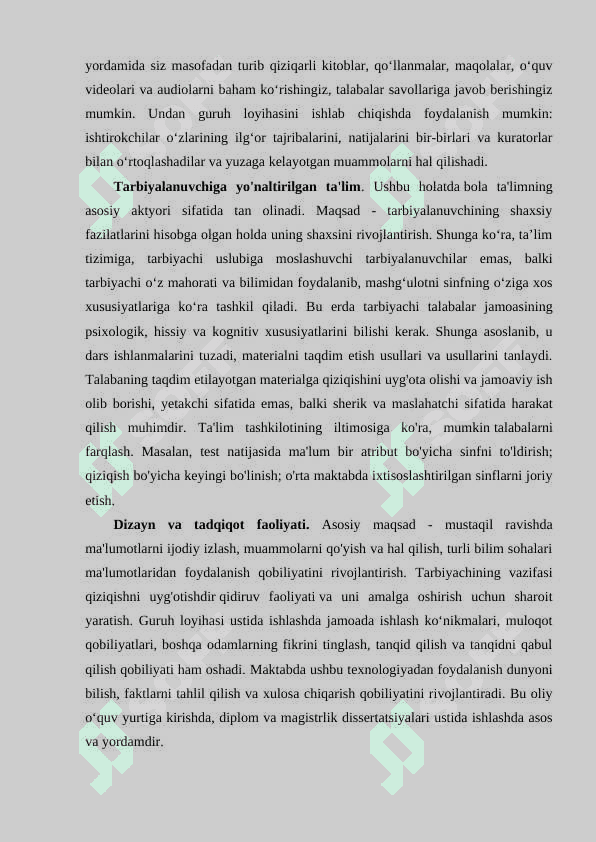 Innovatsion pedagogik texnologiyalar asosida loihalash usullari 7