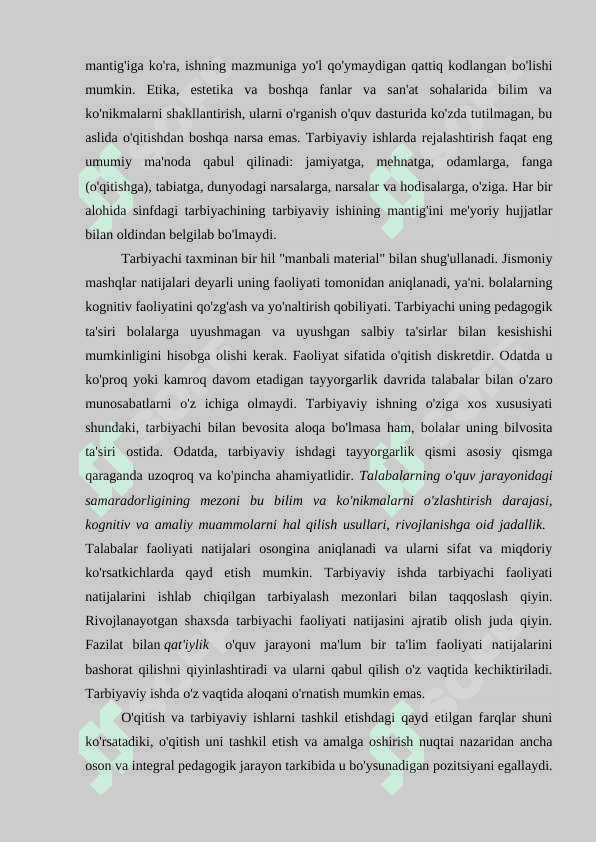 Taʼlim jarayoni va unga qoʻyiladigan zamonaviy talablar 8
