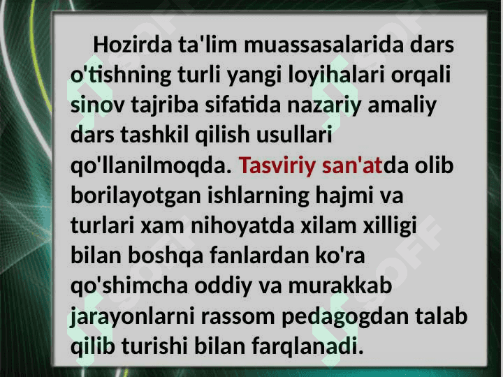 Tasviriy sanʼat darslarini tashkil etishda STEAM yondashuv asosida 2