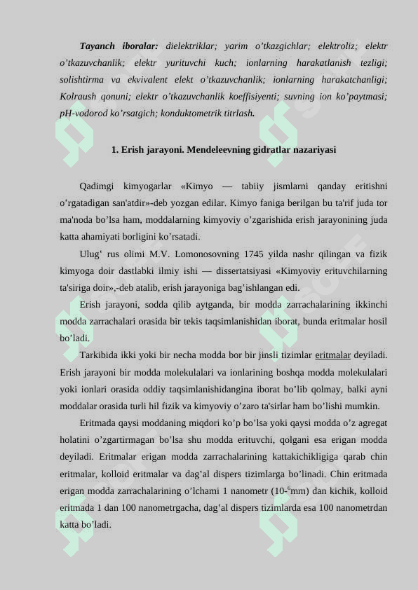 :” Eritmalar haqida umumiy tushunchalar, Eritmalar konsentratsiyasini ifodalash usullari ” 3