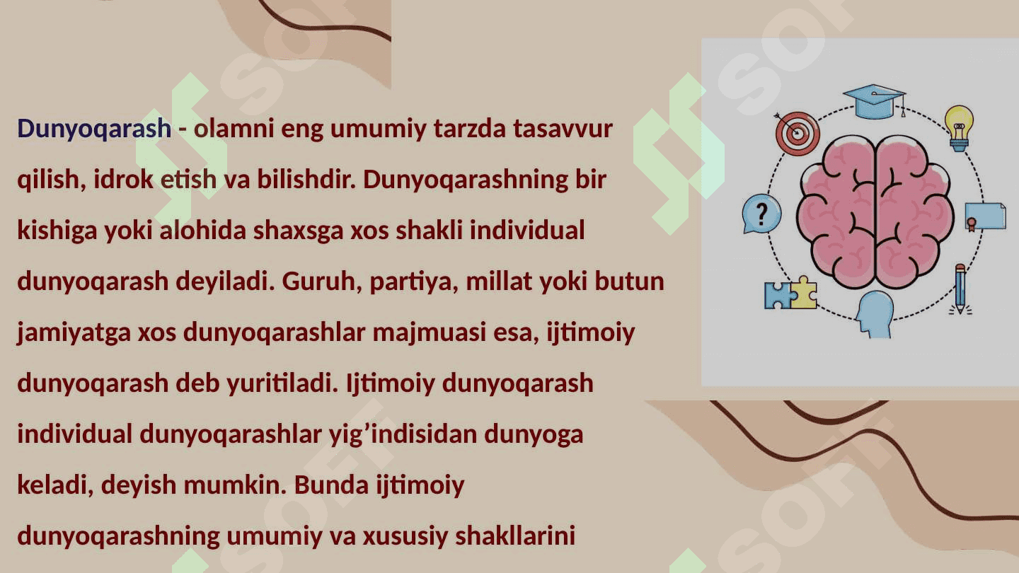 Dunyoqarashning mohiyati, tuzilishi va asosiy funktsiyalari 2