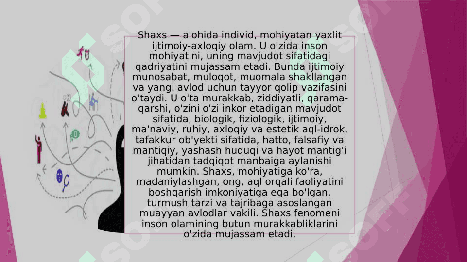 INDIVID, SHAXS, INDIVIDUALLIK TUSHUNCHALARI 4