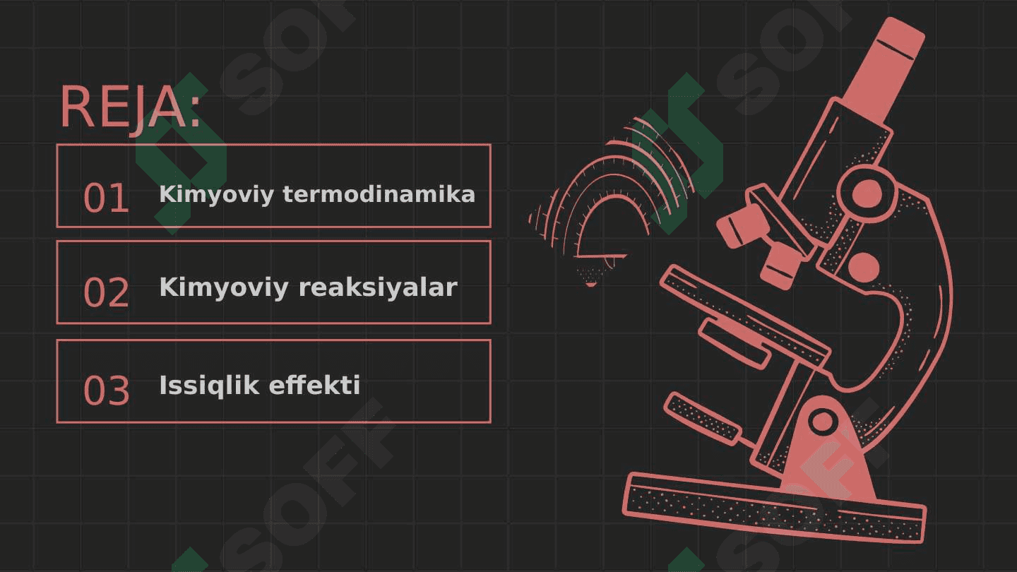 Kimyoviy termodinamika. Kimyoviy reaksiyalarning issiqlik effektini aniqlashsiyalarning 2