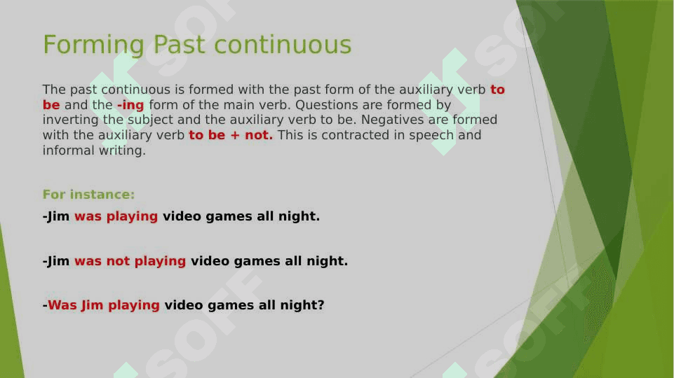 past continuous 3