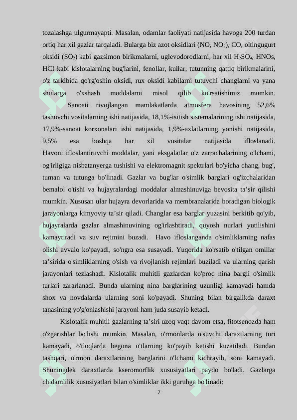 O’simliklarning gazlarga chidamliligi 7
