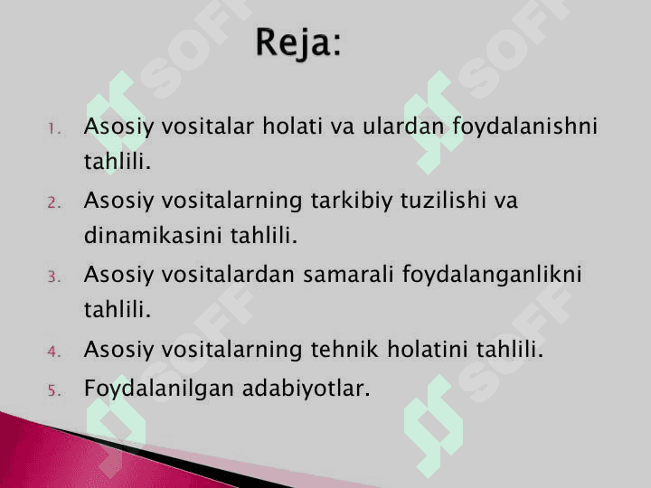 ASOSIY VOSITALAR HOLATI VA ULARDAN FOYDALANISH HOLARI ||Asosiy vositalar holati va  ulardan foydalanish holati 2