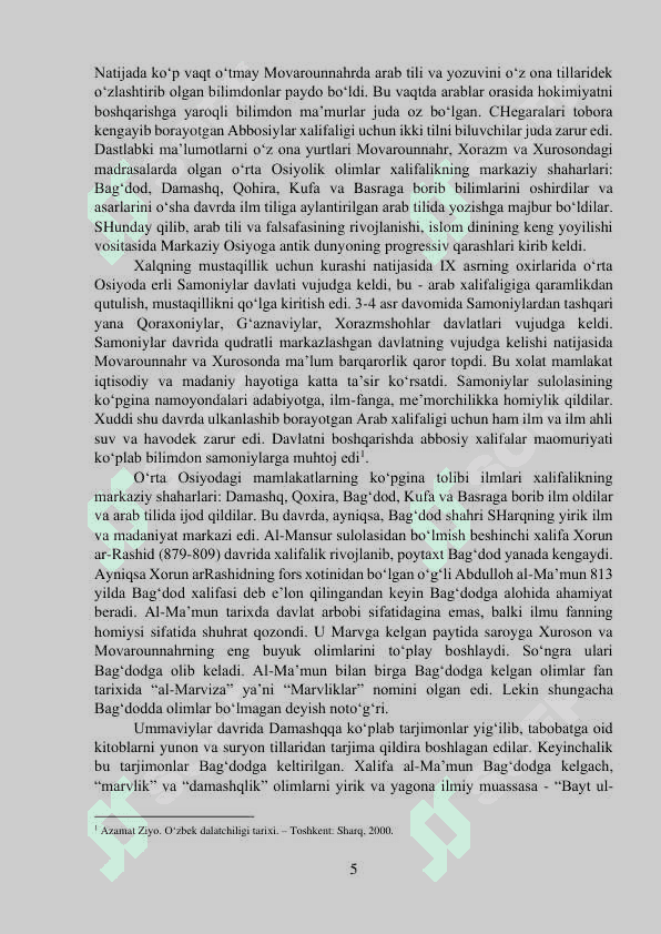 Musulmon uyg`onishi davrida Turkistonda ijtimoiy-madaniy hayot 5