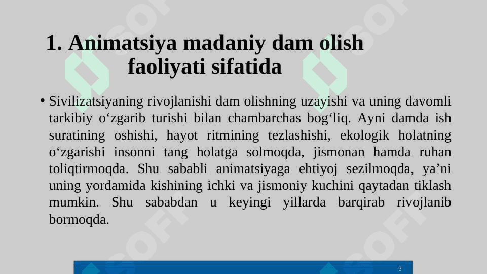 Animatorlik xizmatlarini tashkil etish 3