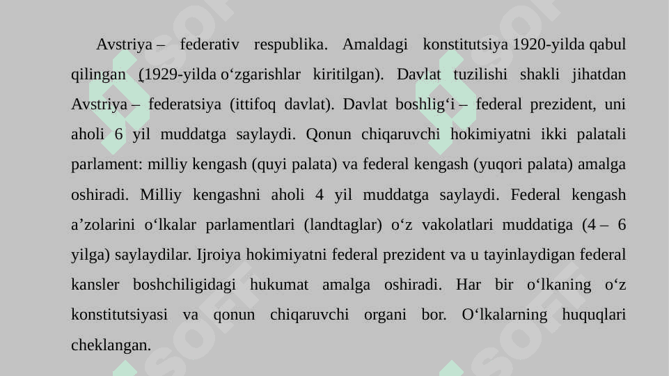 Avstriya federal respublikasi umumiy tavsifi 3