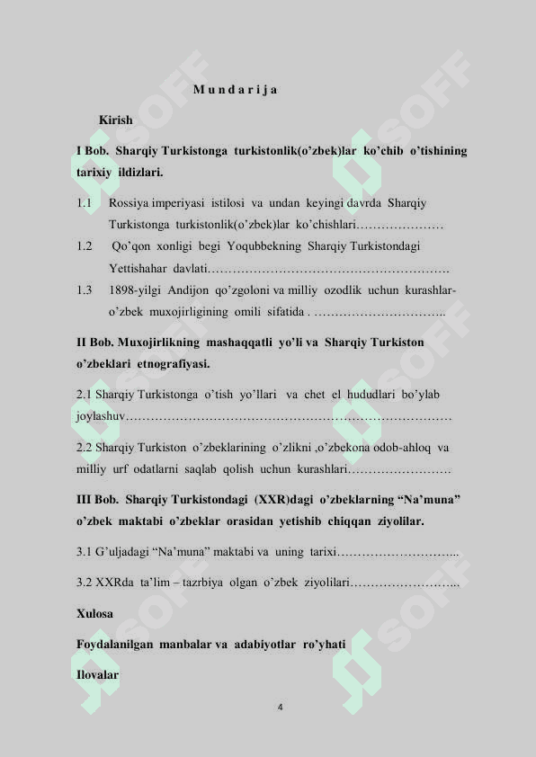 Sharqiy Turkiston (XXR) o’zbeklari tarixi va etnografiyasi 2