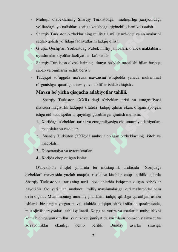 Sharqiy Turkiston (XXR) o’zbeklari tarixi va etnografiyasi 5