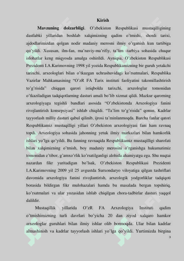 O`ZBEKISTON PALEOLITSHUNOSLIGINING RIVOJLANISHIDA XALQARO EKSPEDISIYALARNING O‘RNI. 3