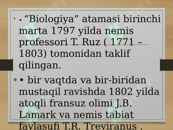 Biologiyaning rivojlanish tarixi 5