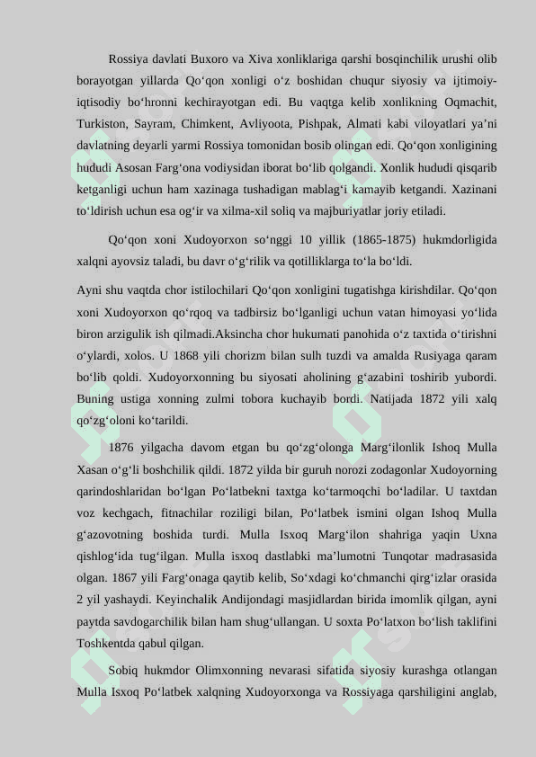 1873-1876 yillardagi Qo‘qon xonligidagi xalq harakatlari 2