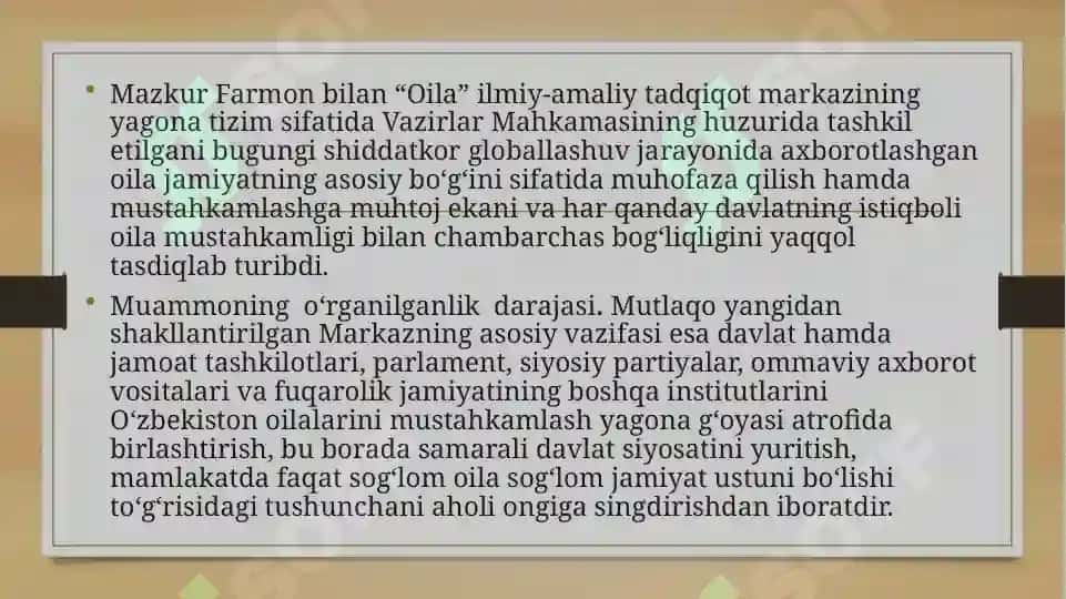 Oila kodeksi: Mazmun va mohiyati 3