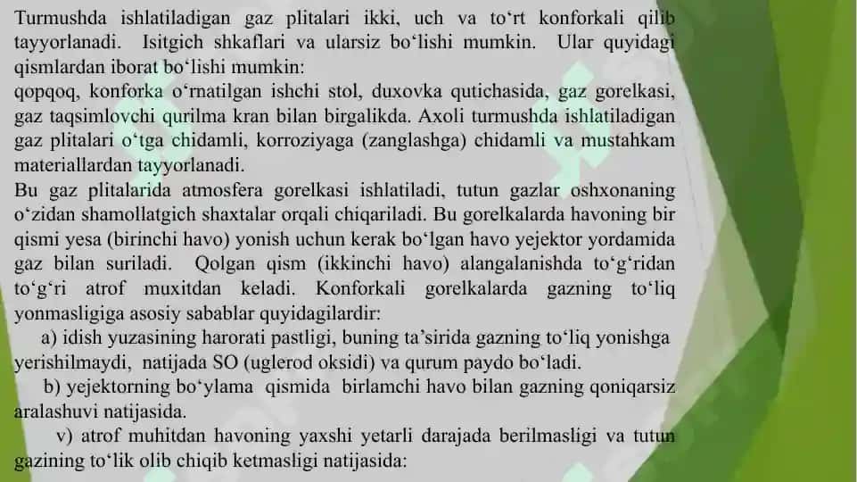 Gazuskunalar va gazplitasi va suv isitish uskunalar 3