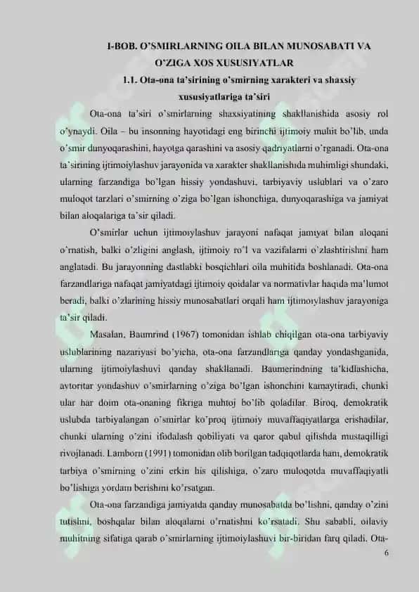 O’SMIRLARNING OILA BILAN MUNOSABATI VA O’ZIGA XOS XUSUSIYATLAR 6