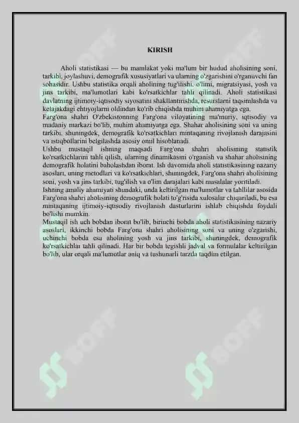 Farg`ona Shahar statistikasi 3